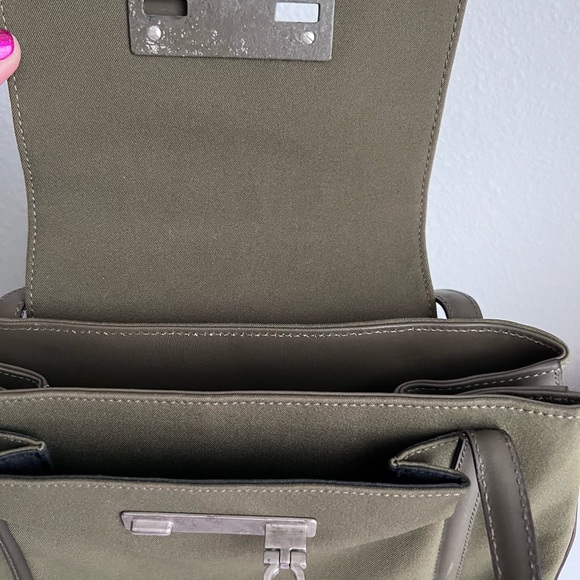 Salvatore Ferragamo Canvas Navy Green Handbag Authentic - Picture 10 of 15